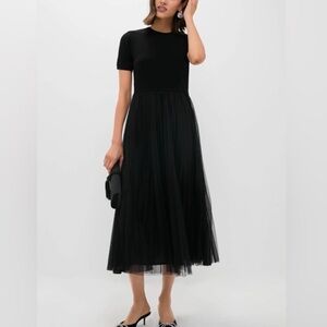 Elegant Black Midi Dress